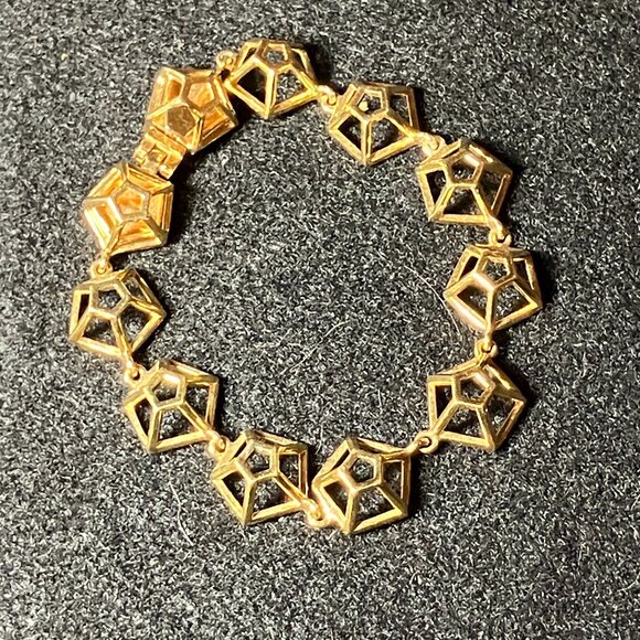 EDDIE BORGO "vintage" gold-plated bracelet - Picture 3 of 5